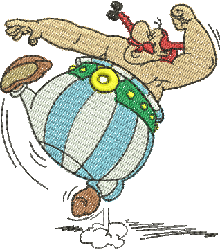matriz de bordado Obelix 08 – Três Tamanhos