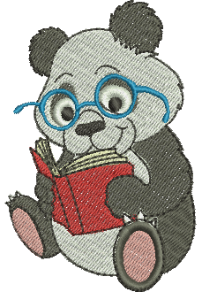 Matriz de Bordado Ursinho Panda