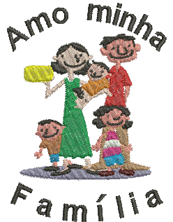 matriz de bordado Família 01 - Dois Tamanhos