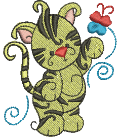 Matriz de Bordado Gatinho 01