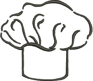 Matriz de Bordado Chapéu de Cozinheiro 02