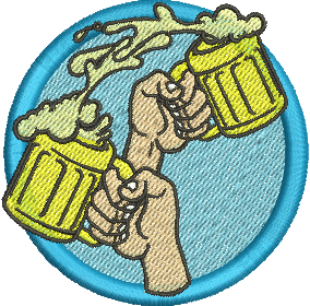 Matriz de Bordado Copos de Cervejas – Três Tamanhos