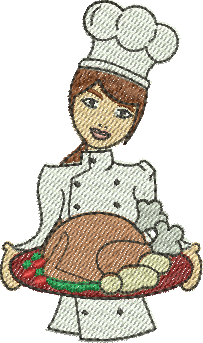 Matriz de Bordado Cozinheira 03