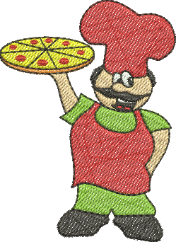 Matriz de Bordado Pizzaiolo 01