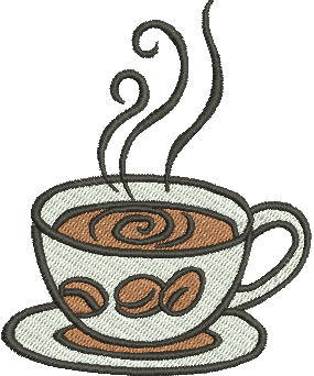 Matriz de Bordado Xícara de Café 02