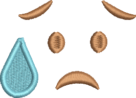 Matriz de Bordado Emoji Preocupado