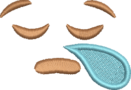 Matriz de Bordado Emoji Dormindo 02