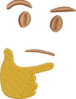 Matriz de Bordado Emoji Pensativo