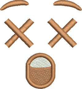 Matriz de Bordado Emoji com Tontura