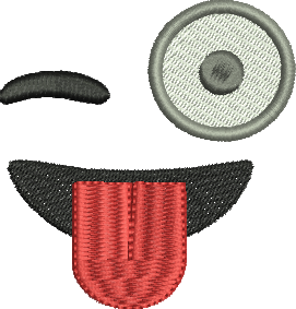 Matriz de Bordado Emoji Mostrando a Lingua