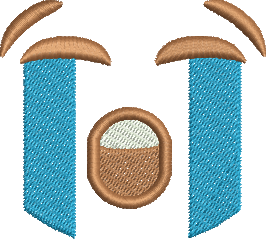 Matriz de Bordado Emoji Chorando