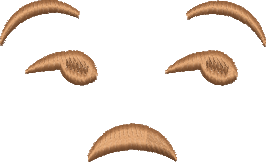 Matriz de Bordado Emoji Aborrecido