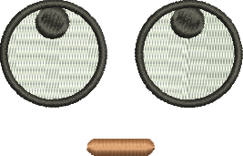 Matriz de Bordado Emoji revirando os olhos