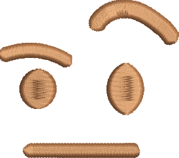 Matriz de Bordado Emoji Desconfiado