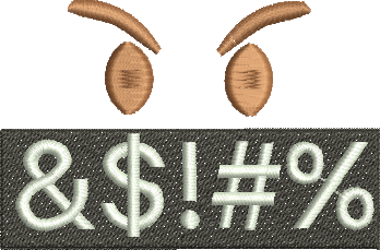 Matriz de Bordado Emoji Bravo 02