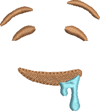 Matriz de Bordado Emoji com Baba na Boca