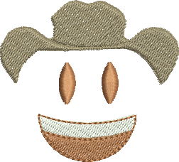 Matriz de Bordado Emoji Cowboy 02