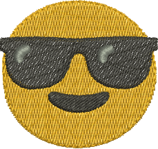 Matriz de Bordado Emoji de Óculos Escuros 02