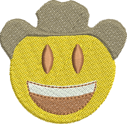 matriz de bordado Emoji Cowboy 01