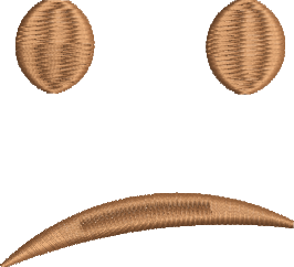 matriz de bordado Emoji Desapontado