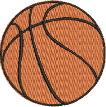 Matriz de Bordado Bola de Basquete 01