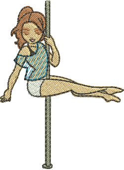 Matriz de Bordado Dançarina de Pole Dance 02