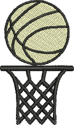 Matriz de Bordado Bola de Basquete 02