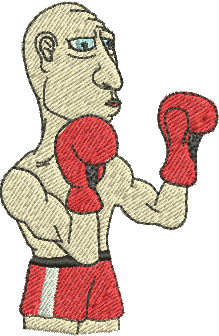 Matriz de Bordado Boxeador 02