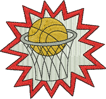 Matriz de Bordado Bola de Basquete 03
