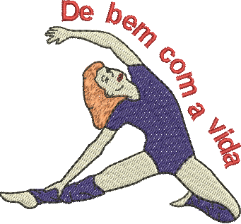 Matriz de Bordado Logo de Ginástica