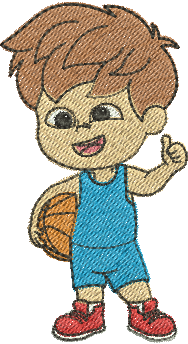 Matriz de Bordado Jogador de Basquete 03