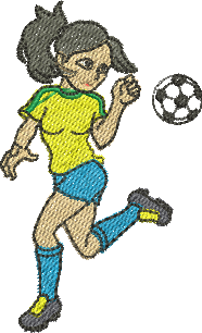 Matriz de Bordado Jogadora de Futebol