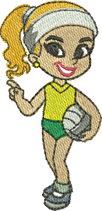 Matriz de Bordado Jogadora de Volei 01