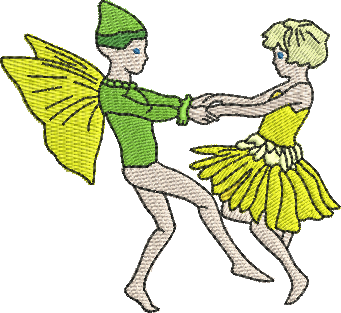 matriz de bordado Fadas 25