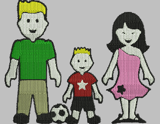matriz de bordado Família 07