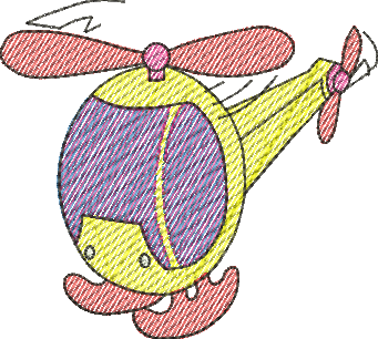 Matriz de Bordado Helicóptero de brinquedo 02