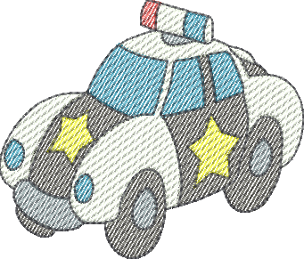 Matriz de Bordado Carrinho de Polícia 02
