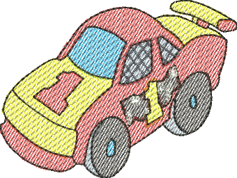 Matriz de Bordado Carrinho de Corrida - 04