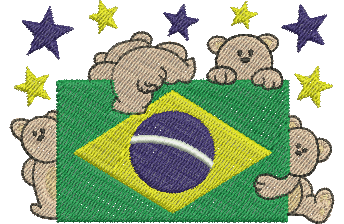 Matriz de Bordado Ursinhos 07