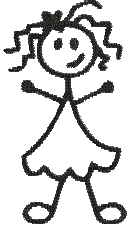 matriz de bordado Menina 02