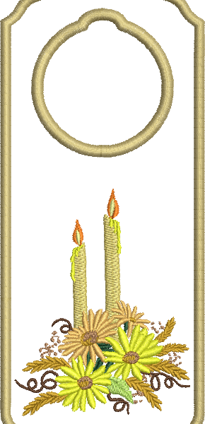 Matriz de Bordado Enfeite de Natal para Porta 03