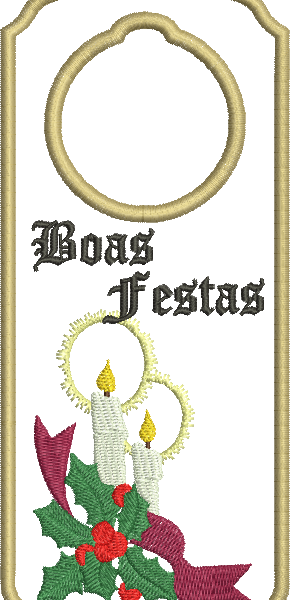 Matriz de Bordado Enfeite de Natal para Porta 11