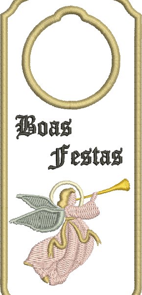 Matriz de Bordado Enfeite de Natal para Porta 13