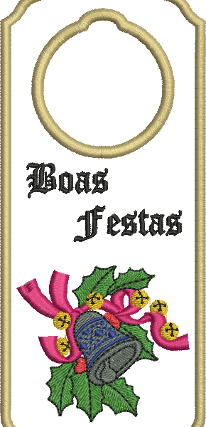 Matriz de Bordado Enfeite de Natal para Porta 16