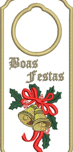Matriz de Bordado Enfeite de Natal para Porta 17