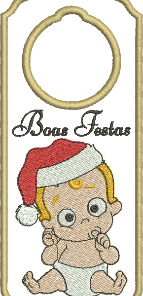Matriz de Bordado Enfeite de Natal para Porta 21