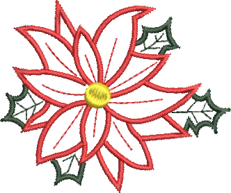 matriz de bordado Flor Natalina 04