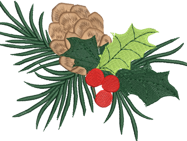 matriz de bordado Enfeite de Natal 21 – Três Tamanhos