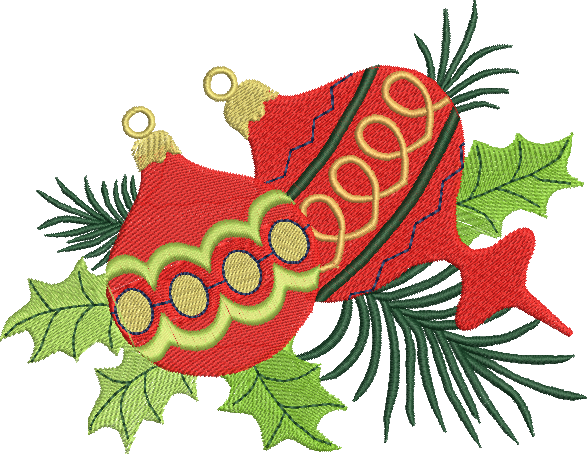 matriz de bordado Enfeite de Natal 24 – Três Tamanhos