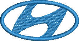 matriz de bordado Logo Hyundai 02